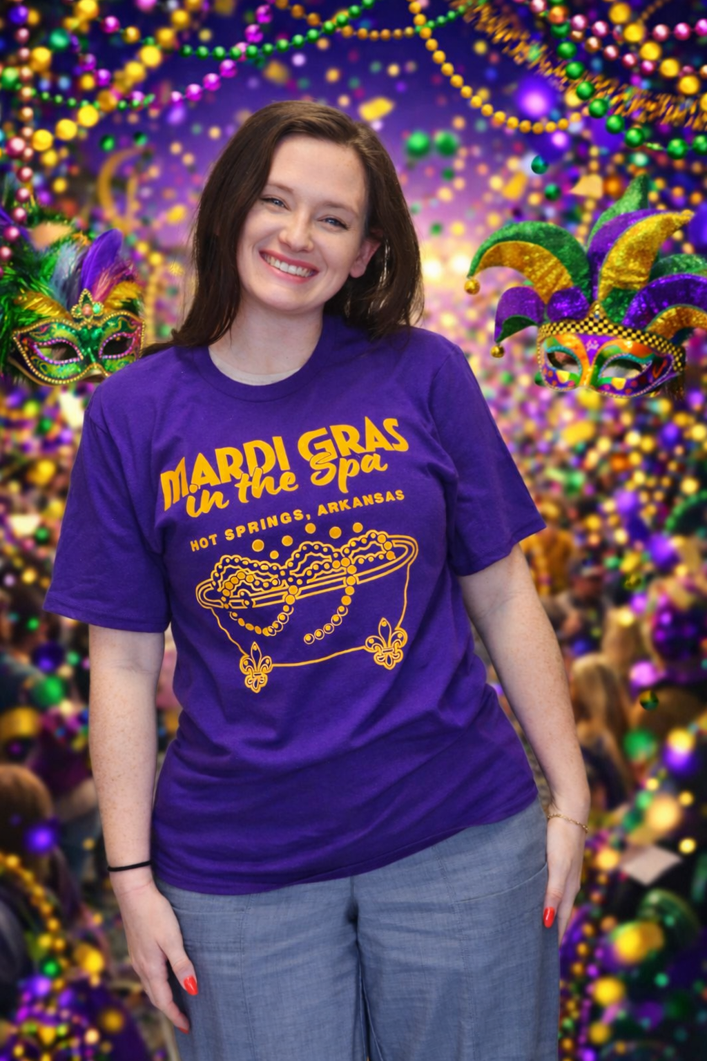 Official Mardi Gras in the Spa T-Shirt - Image 2